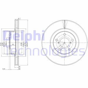 Диск тормозной Delphi BG2827C