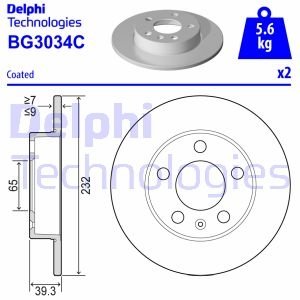 Тормозной диск Delphi BG3034C