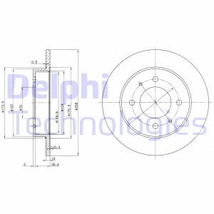 Диск тормозной Delphi BG3070