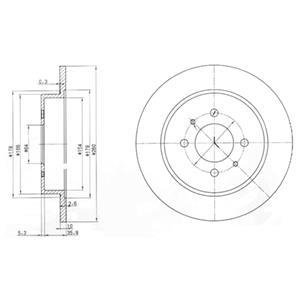 Тормозной диск Delphi BG3102