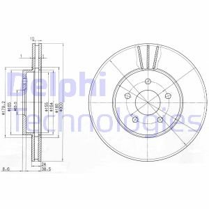 Диск тормозной Delphi BG3537C