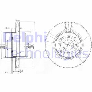 Диск тормозной Delphi BG3589