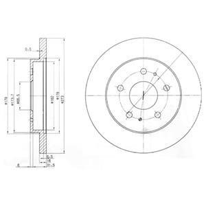 Диск тормозной Delphi BG3607