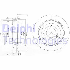 Диск тормозной Delphi BG3662C