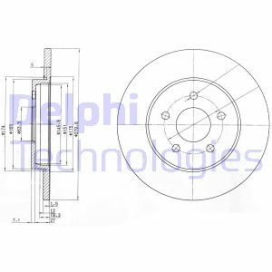 Диск тормозной Delphi BG3663C