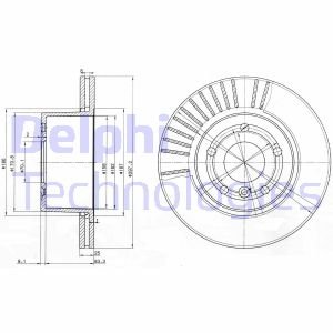 Диск гальмівний Delphi BG3737C