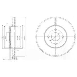 Тормозные диски Delphi BG3742 (фото 1)