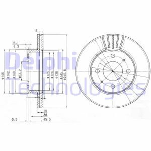 Диск гальмівний Delphi BG3749