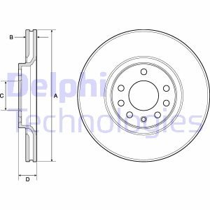 Тормозной диск Delphi BG3770C