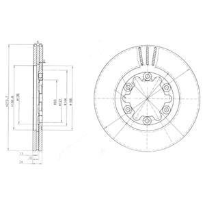 Тормозной диск Delphi BG3809