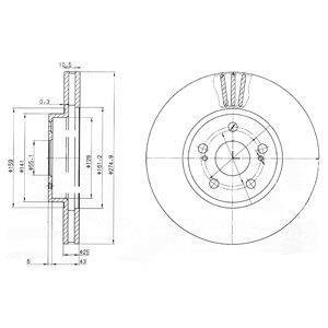 Тормозной диск Delphi BG3823