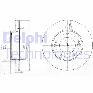 Диск гальмівний Delphi BG3858