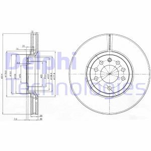 Диск тормозной Delphi BG3973