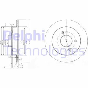 Диск тормозной Delphi BG3981C (фото 1)