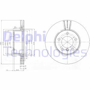 Диск гальмівний Delphi BG3998C