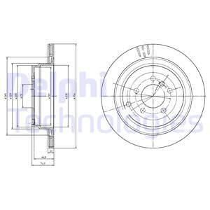 Тормозной дискRANGE ROVER 02- TYL Delphi BG4021C (фото 1)