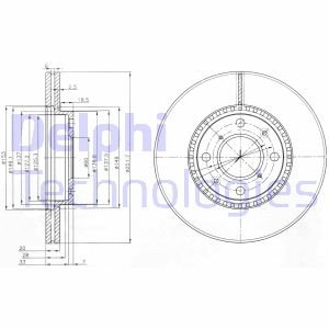 Диск гальмівний Delphi BG4049C