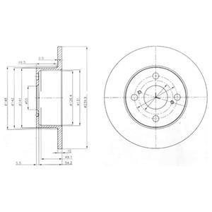 Гальмівні(тормозні) диски Delphi BG4050 (фото 1)