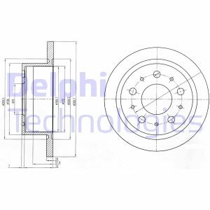 Диск тормозной Delphi BG4062