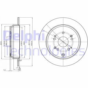 Диск тормозной Delphi BG4064C