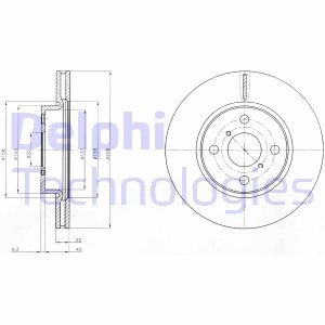 Диск гальмівний Delphi BG4116C