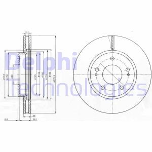 Тормозной диск Delphi BG4147