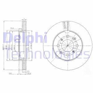 Диск тормозной Delphi BG4148C