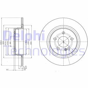 Диск тормозной Delphi BG4153C