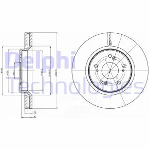 Диск гальмівний Delphi BG4250C