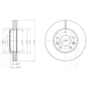 Диск тормозной Delphi BG4261