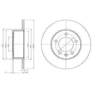 Тормозной диск Delphi BG4320