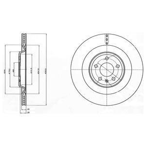 Диск гальмівний Delphi BG4387C