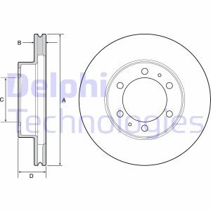 Диск гальмівний Delphi BG4557