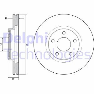 Диск гальмівний Delphi BG4562C