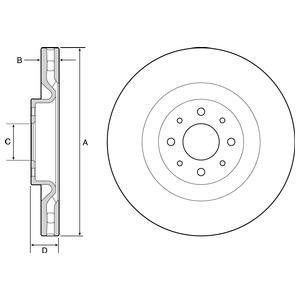 Тормозной диск Delphi BG4566C