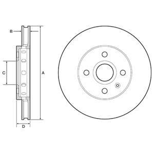 Диск тормозной Delphi BG4647C