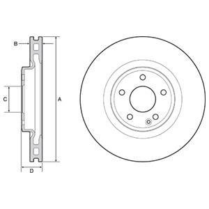 Тормозной диск Delphi BG4659C