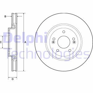 Диск гальмівний Delphi BG4683C