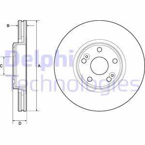 Диск тормозной Delphi BG4746C