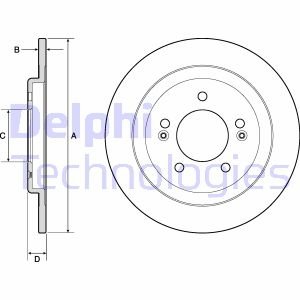 Тормозной дискKIA CEED 11- TYL Delphi BG4749C