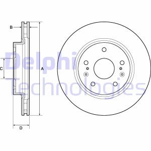 Диск тормозной Delphi BG4764C