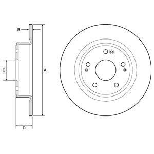 Диск тормозной Delphi BG4801C