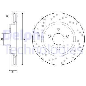 Диск тормозной Delphi BG4923C