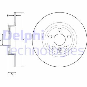 Диск тормозной LANDROVER DISCOVERY Delphi BG4930C