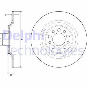 Диск тормозной Delphi BG4961C