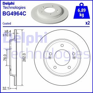 Тормозной диск Delphi BG4964C (фото 1)