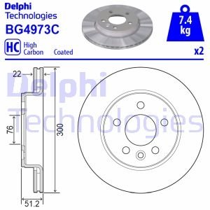 Тормозной диск Delphi BG4973C