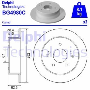 Диск тормознойTYL Delphi BG4980C