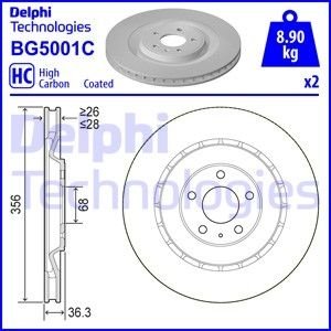 Диск тормознойTYL Delphi BG5001C (фото 1)