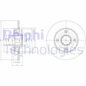 Тормозной диск с подшипником. Delphi BG9022RSC